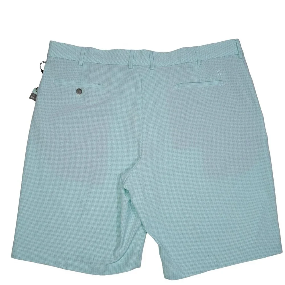 Walter Hagen Shorts Men‎ Size 42 Seersucker Golf Gripper Stretch Waistband Green